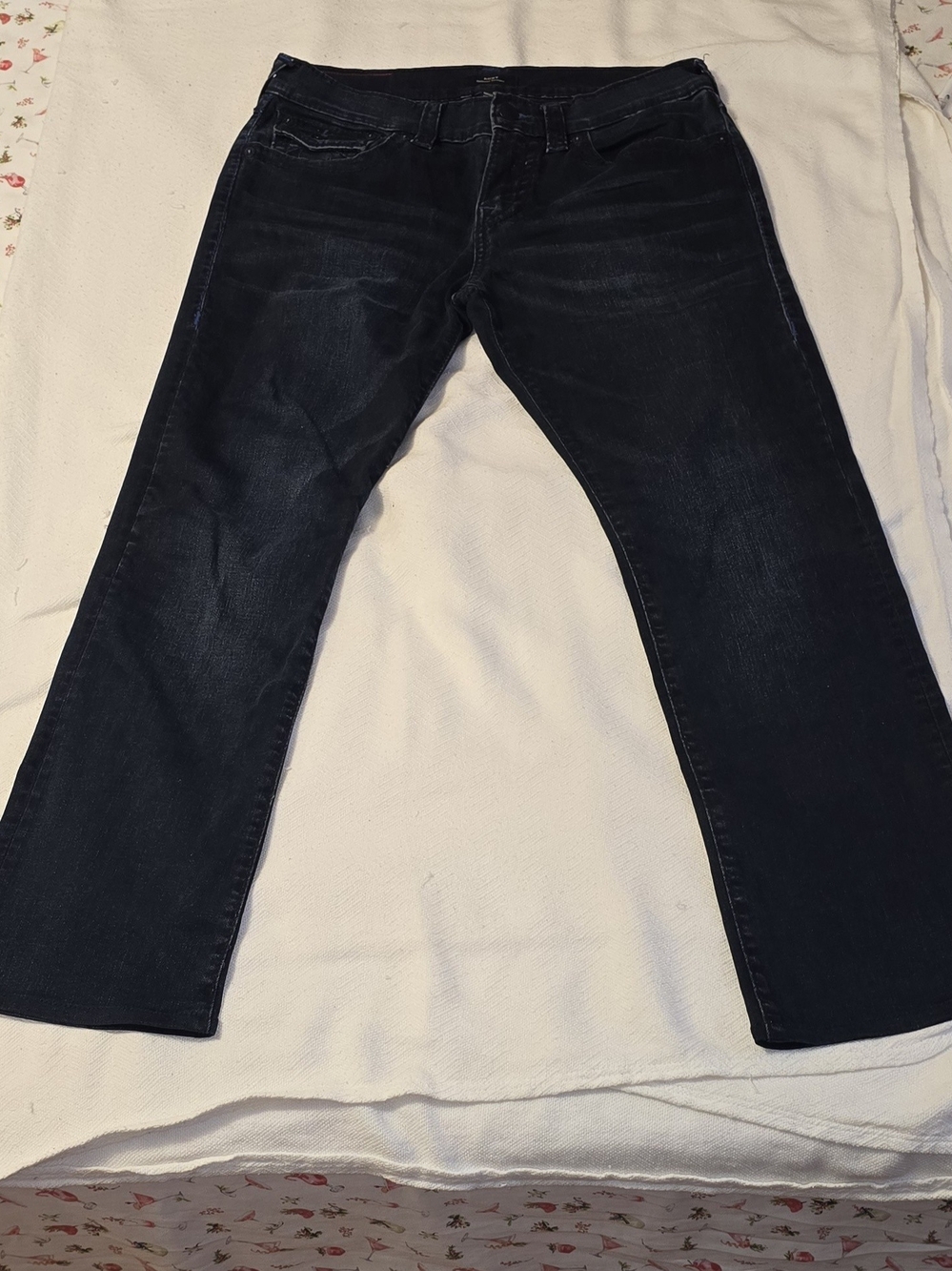 True Religion Ricky Men's Dark Indigo Relaxed Straight Jeans